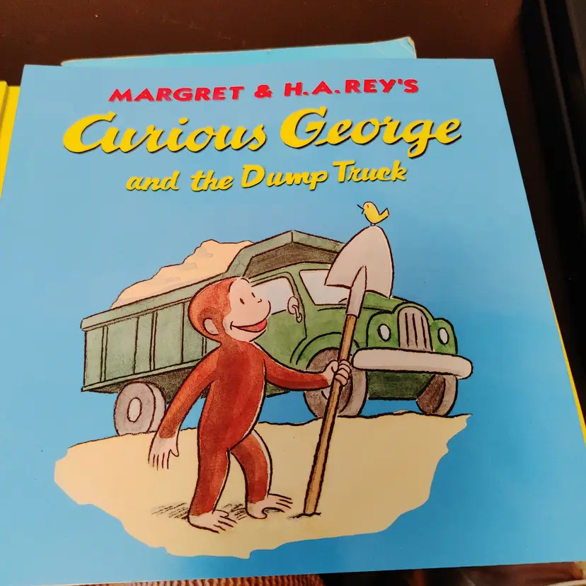 Curious George books- Take a Train and The Dump Truck
