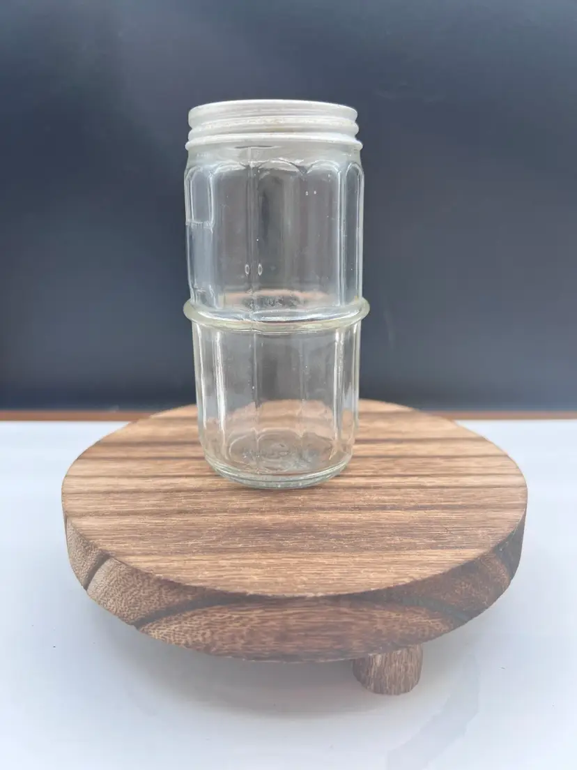 #1058-B VINTAGE CLEAR HOOSIER COLONIAL SPICE JAR