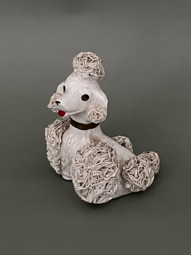 1950s Porcelain Spaghetti Poodle Figurine