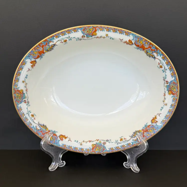 Haviland Limoges Paisley Oval Serving Dish Bowl