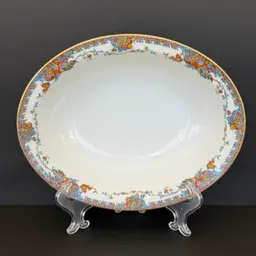 Haviland Limoges Paisley Oval Serving Dish Bowl