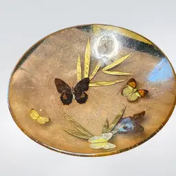 10. Large Mid Century Modern Lucite/acrylic Butterfly Bowl