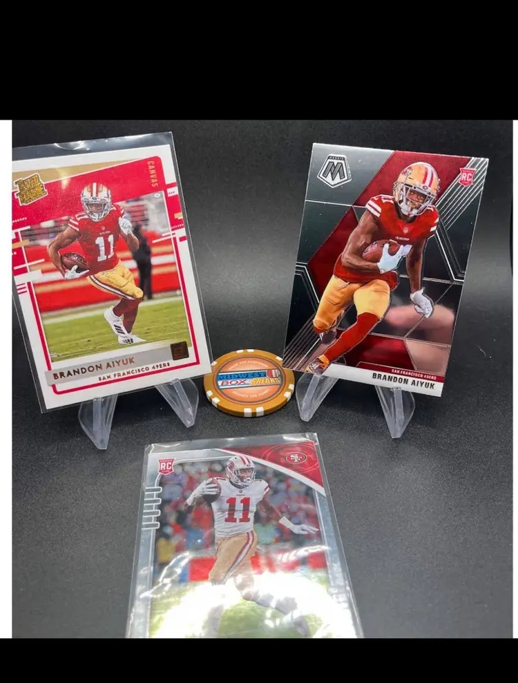 Brandon Aiyuk 3-football Card Lot San Francisco 49ers