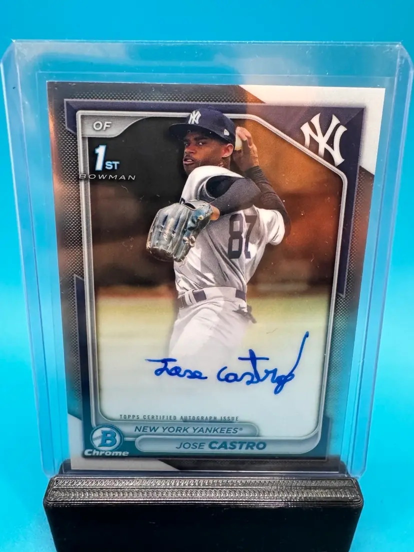 Jose Castro 1st Bowman Chrome Auto New York Yankees