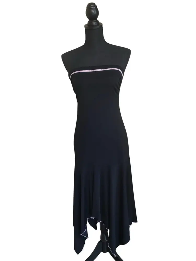 Vintage Y2K Byer Too! Strapless Drop Waist Midi Dress