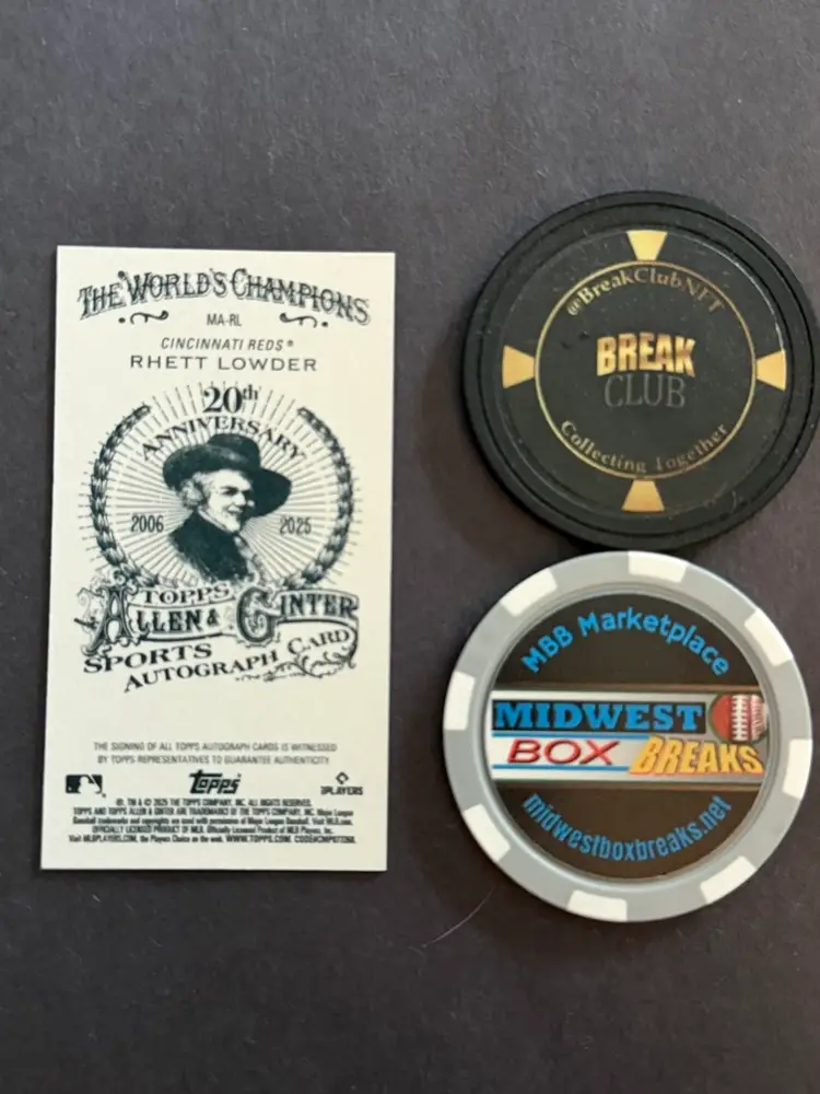 2025 Topps Allen & Ginter Rhett Lowder Mini Auto /10
Cincinnati Reds