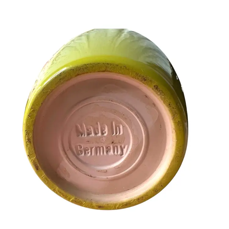 044 Lime Green Chartreuse Made In Germany Vase