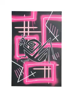 The Hopi Cricket 24"x36" Canvas Painting by Audreyal Koinva