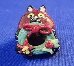 Christmas Shirley's Cats - Red with Wreath