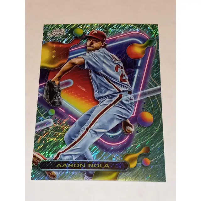 Aaron Nola 2023 Topps Cosmic Chrome #88 Aqua Equinox 038/199 Phillies