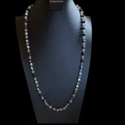 Long Black & Blue Necklace