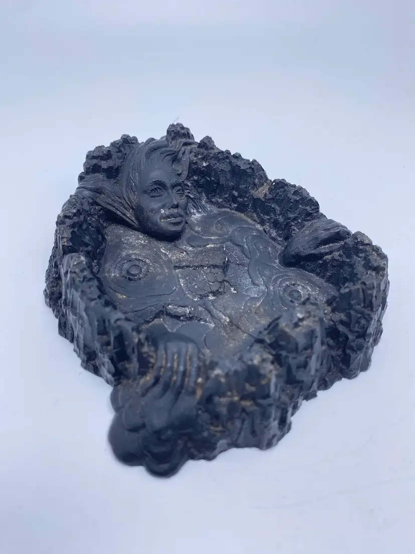 Vintage 1960s Coco Joe's Volcano Lava Hawaii Hawaiian PELE GODDESS Ashtray MCM/ Trinket Dish