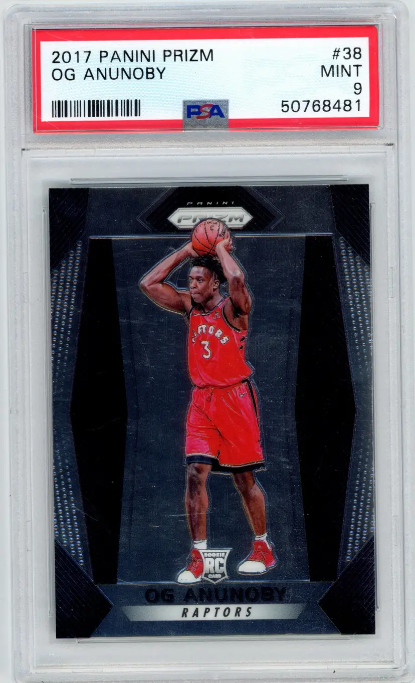 2017 Panini Prizm OG ANUNOBY RC Rookie #38 RAPTORS PSA 9 MINT
