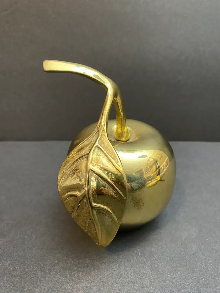 Brass Apple Bell 4.5” Tall 3.5” Wide