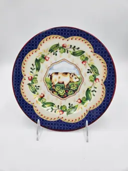 #C122 La Jardin Andrea by Sadek Suzanne Nicoll 8 inch Pig Plate