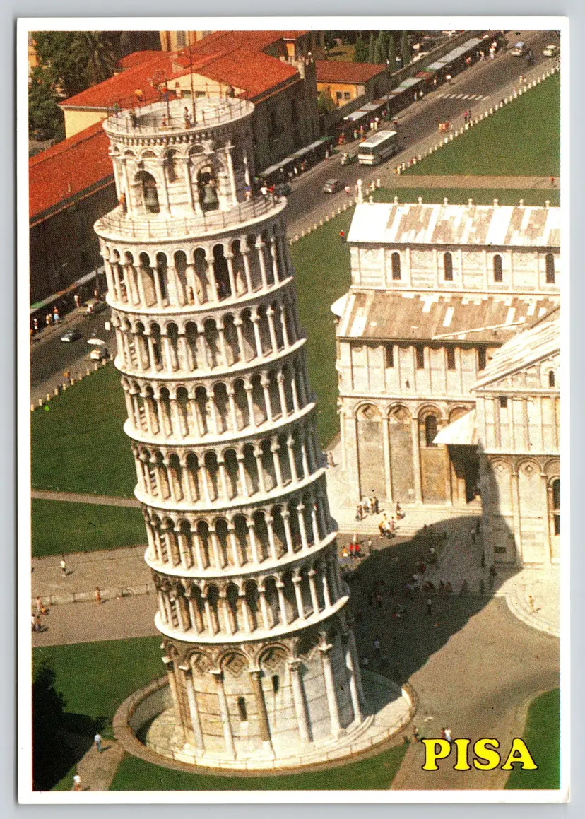 Postcard The Leaning Tower Pisa Italy