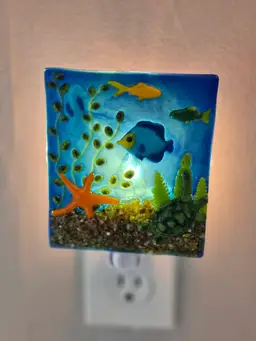 FUSED GLASS UNDER THE SEA NITE-LITE