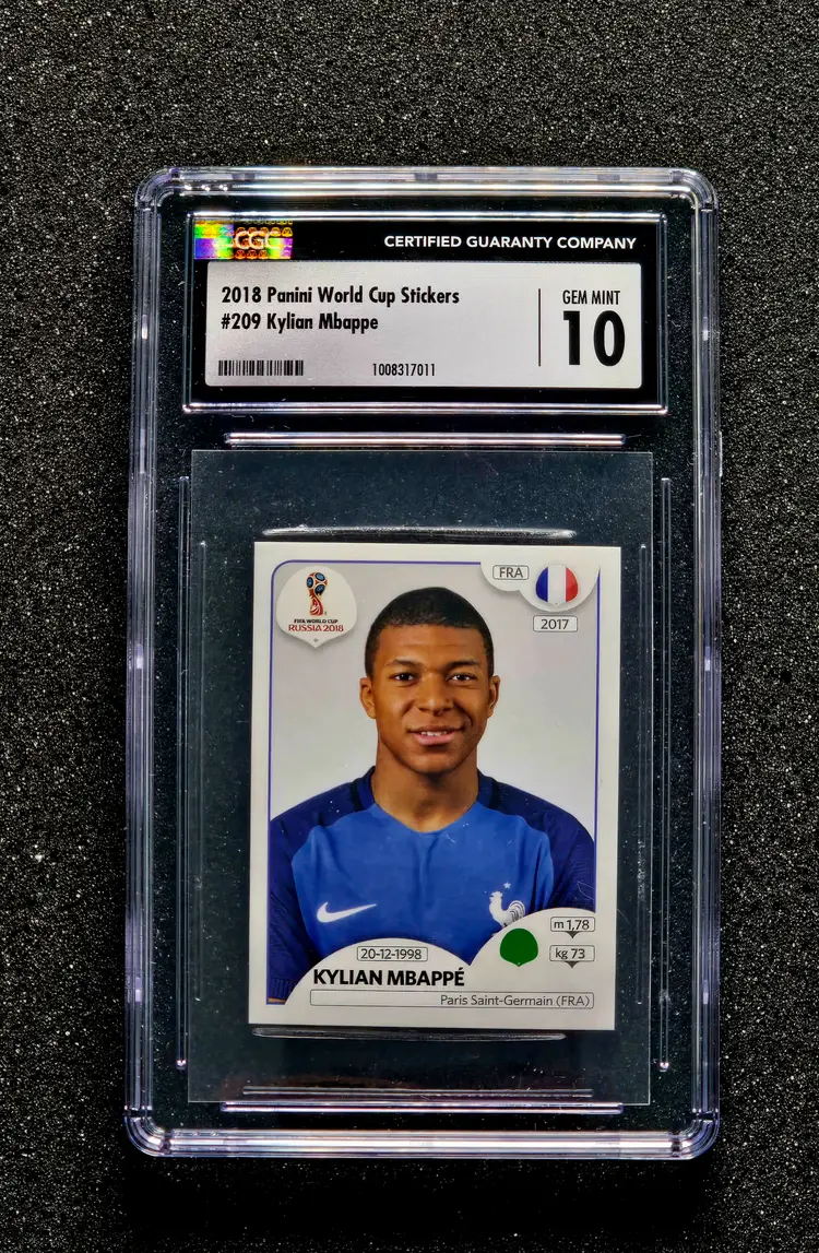 2018 Panini World Cup Stickers Soccer #209 Kylian Mbappe RC Rookie CGC 10