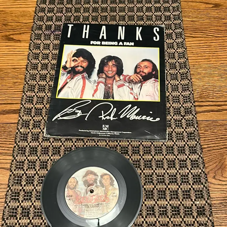 Bee Gees The Offical Bee Gees Fan Club Folder 1979 W/ Record