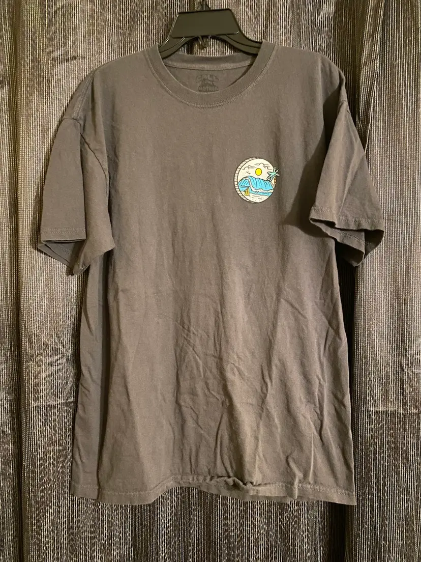 Call Your Mother Men's Size Large Gray Skeleton in a Flamingo Floatie T-Shirt