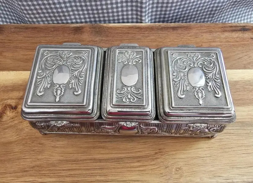 Three Compartment Trinket Box