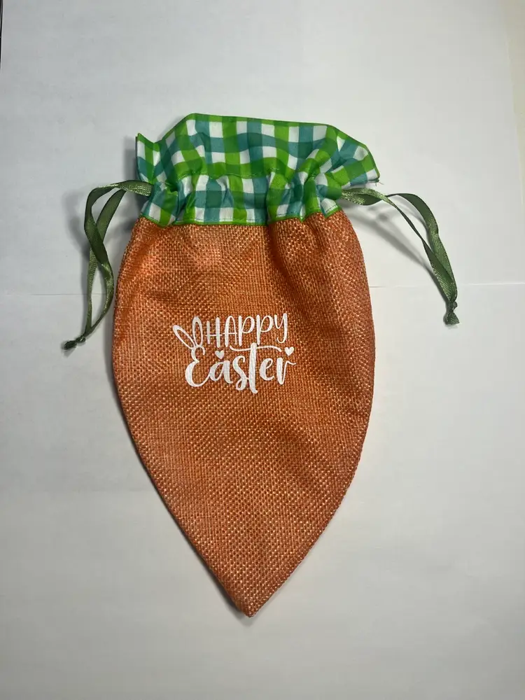Personalized Easter Gift Bag, Carrot Bag, Party Favor Bag, Gift Bag