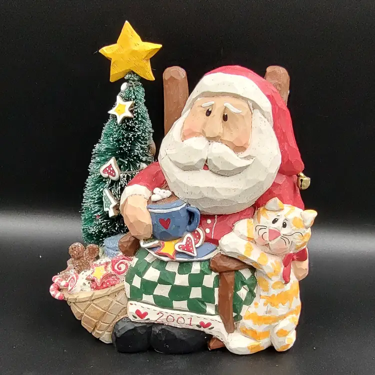 Gooseberry Patch Cookies and Cocoa Santa Figurine