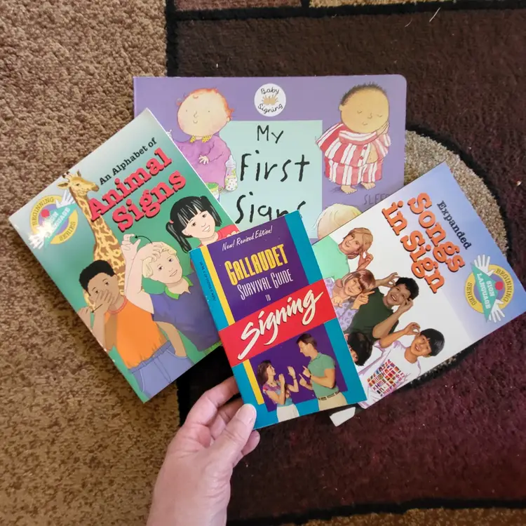 ASL Sign Language Infant Children's Adults Books Gallaudet HC PB Lot of 4