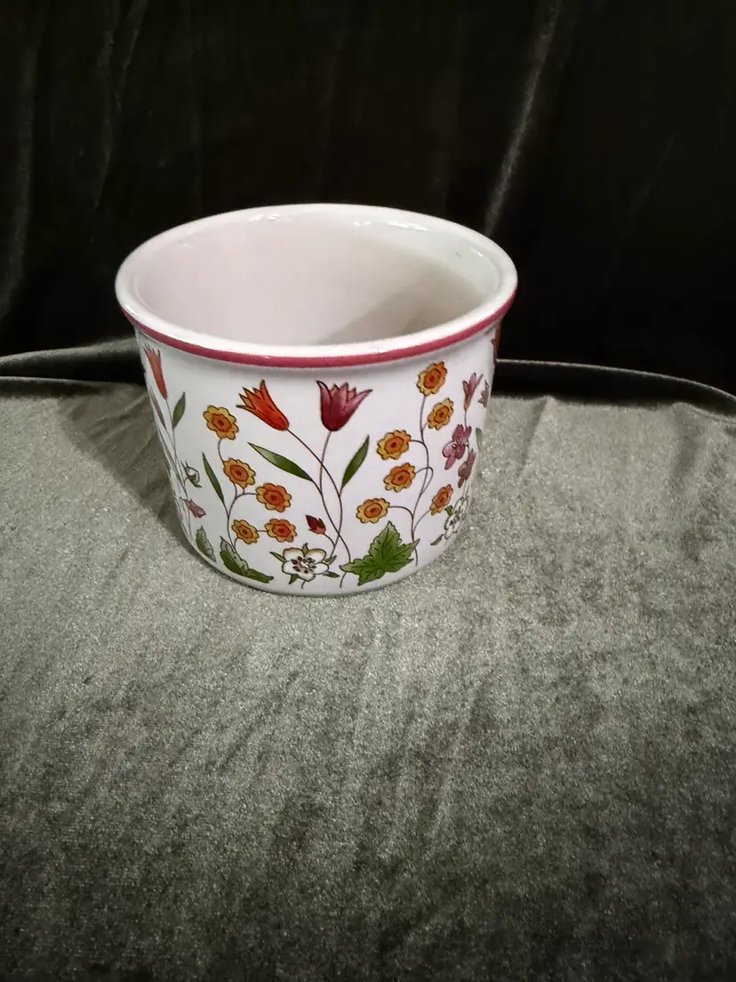 Longaberger Pottery Floral MOTHER'S DAY Pattern 3 1/2" Open Crock