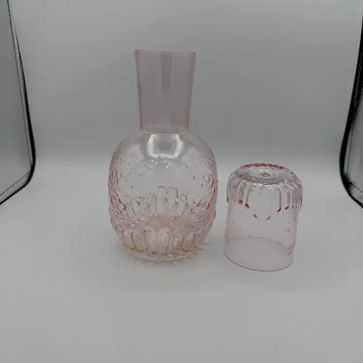 Pink Glass Carafe With Tumbler - Tumble Up