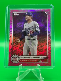 Yoshinobu Yamamoto 2025 Topps All-Star Game Mega Box Pink Foil /250 Los Angeles Dodgers