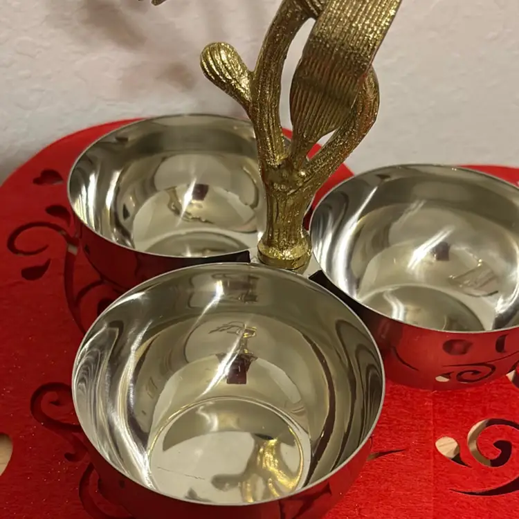 Mixed Metal Condiment Set