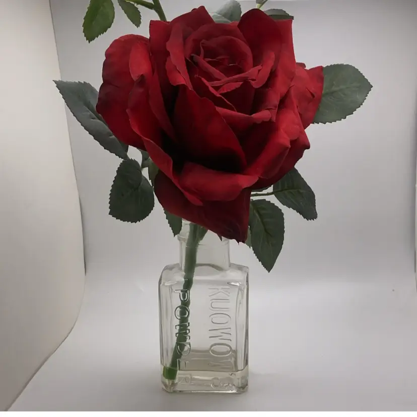 POW4 Kuowow's Powder Vase with Glued Rose 4.75”