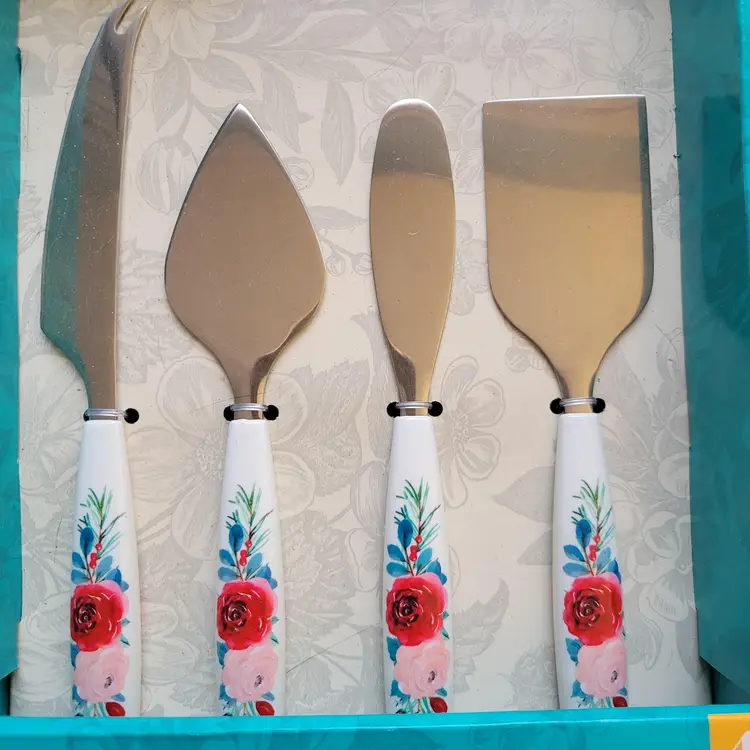 Pioneer Woman Wishful Winter Cheese Knife Set NIB