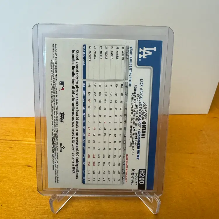 Shohei Ohtani 2025 Topps Holiday Silver Glitter - Los Angeles Dodgers