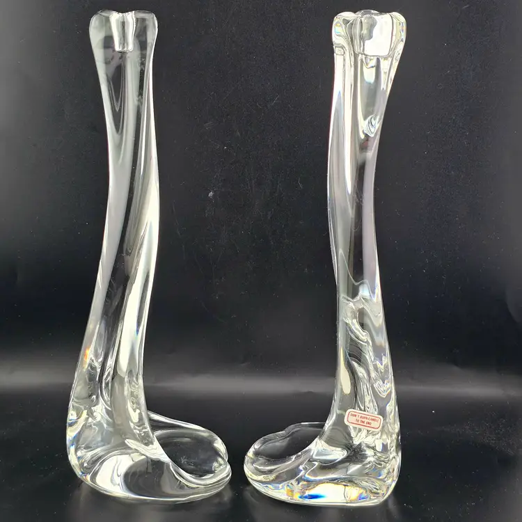 9.25' Vintage Retired Tiffany& CO "Bone" Candle Stick Pair by Elsa Peretti