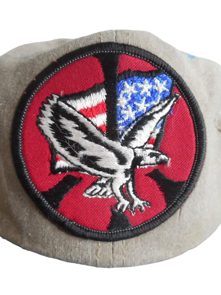 Vintage Trucker Baseball Hat Cap Snapback Adjustable Eagle Flag Peace USA Made