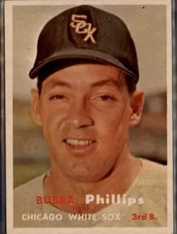 1957 Topps #395 Bubba Phillips - (pk1) - Chicago White Sox