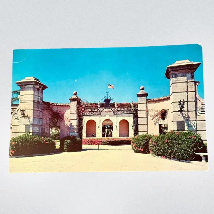 Vintage Ringling Museum Of Art Entrance Gateway Sarasota Florida 1950s Postcard S2973A, Unused