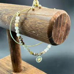 Crystal And Gold Tone Slide Bracelet