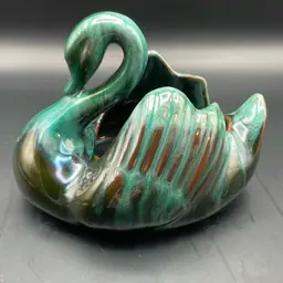 #380 Blue Mountain Pottery Swan Planter