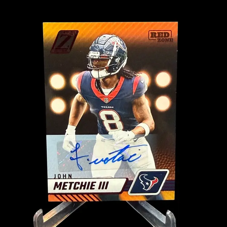 John Metchie III 2023 Zenith Red Zone Auto Autograph Houston Texans Blue Ink