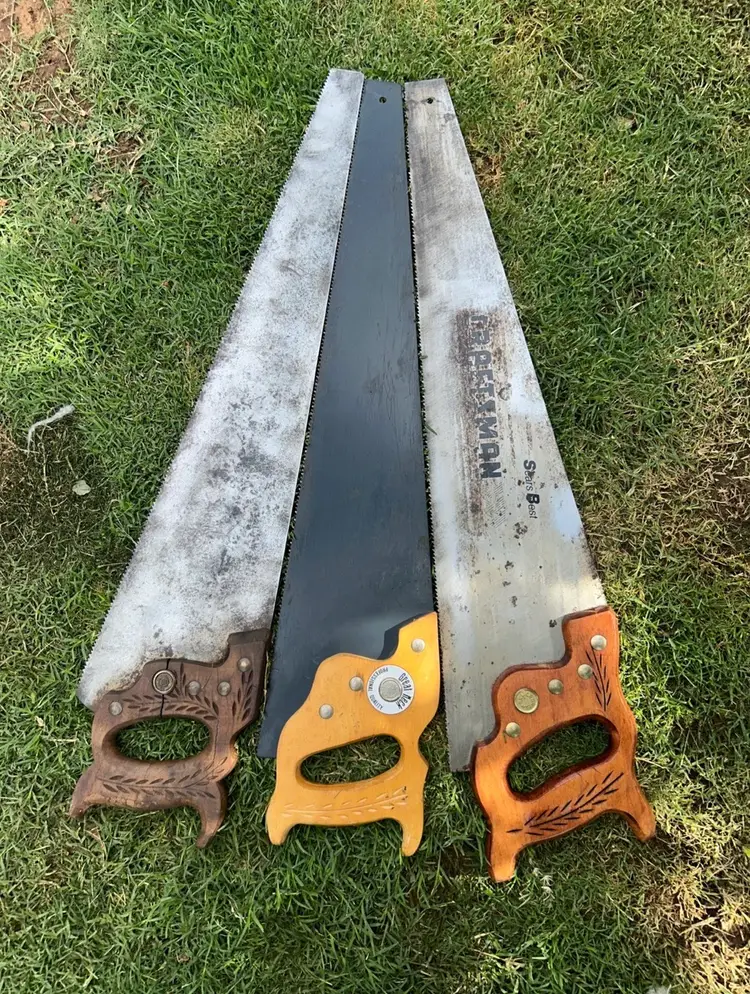 Lot Of 3 Disston, Craftsman Sears, Great Neck Pro All With 26" Blades 10 Pt. Saw