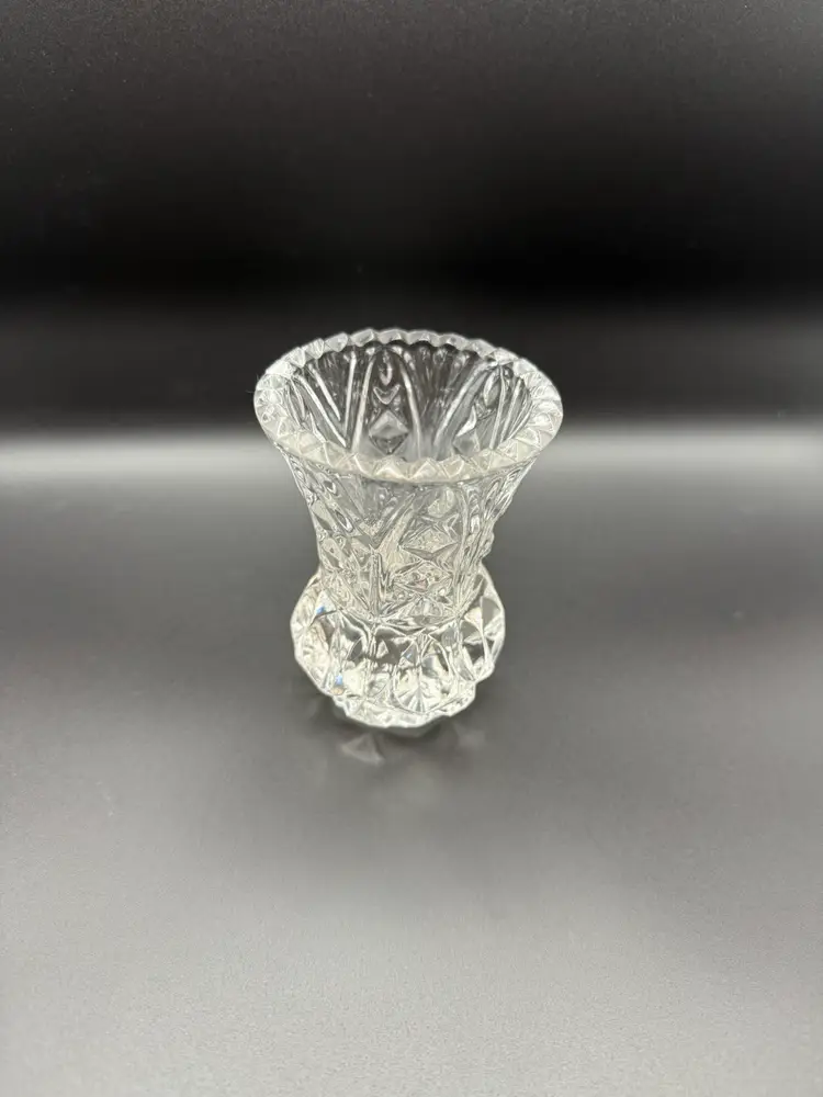Heavy Cut Crystal Bud Vase