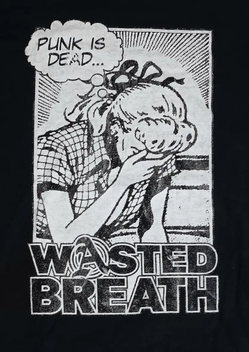 Punk Band Wasted Breath Punk is Dead t-shirt concert hard-core guitar thrash