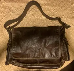 100% Real Leather Fossil Laptop Bag Tote Briefcase.