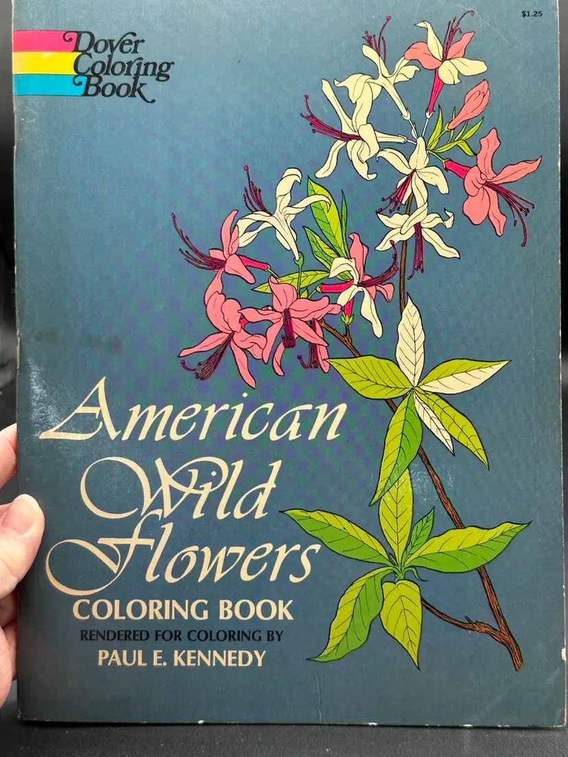 American Wild Flowers Coloring Book by Paul E. Kennedy (1971, Trade Paperback)