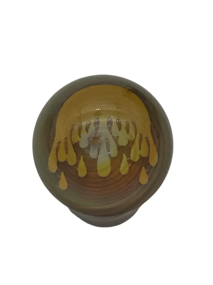 Little B Glass Honey Drip/Sandblasted Bee Art Glass Marble