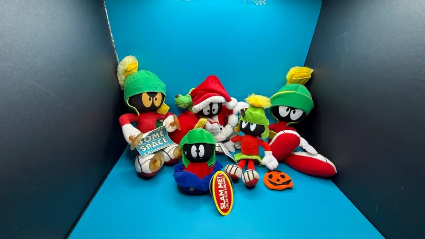 Lot Of 5 1990’s Marvin The Martian Plush