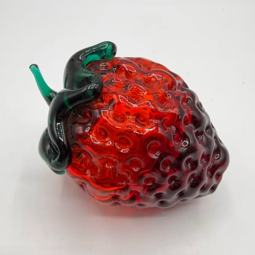 Hand Blown Glass Strawberry